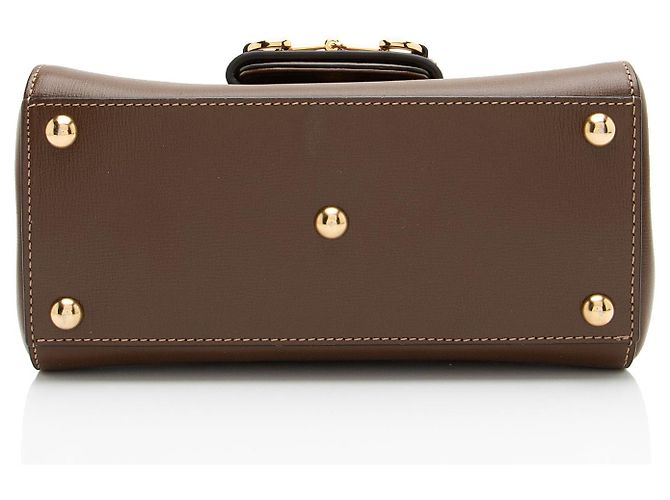 Gucci Leather Horsebit 1955 Mini Chain Top Handle Braun - Ansicht 4