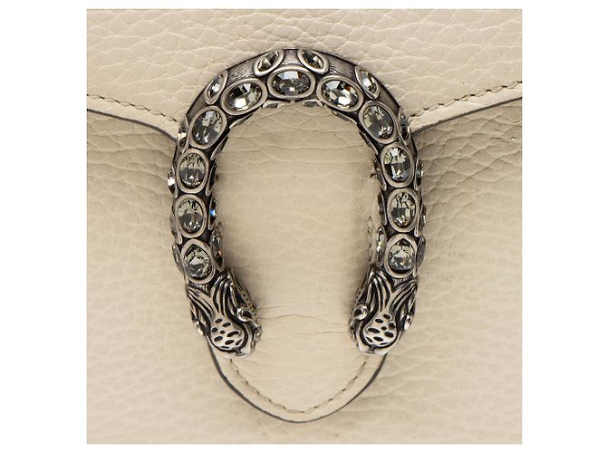 Portafoglio con catena Dionysus in pelle e cristalli Gucci Bianco - vista 10