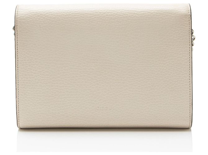 Portafoglio con catena Dionysus in pelle e cristalli Gucci Bianco - vista 3