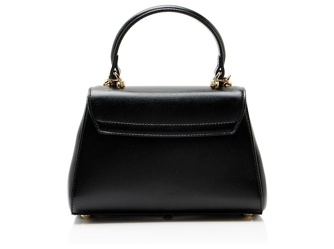 Mini bolsa de mão Gucci Leather Horsebit 1955 com alça de corrente Preto - vista 3
