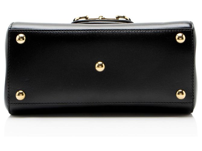 Mini bolsa de mão Gucci Leather Horsebit 1955 com alça de corrente Preto - vista 4
