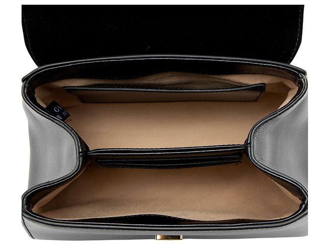 Mini bolsa de mão Gucci Leather Horsebit 1955 com alça de corrente Preto - vista 7