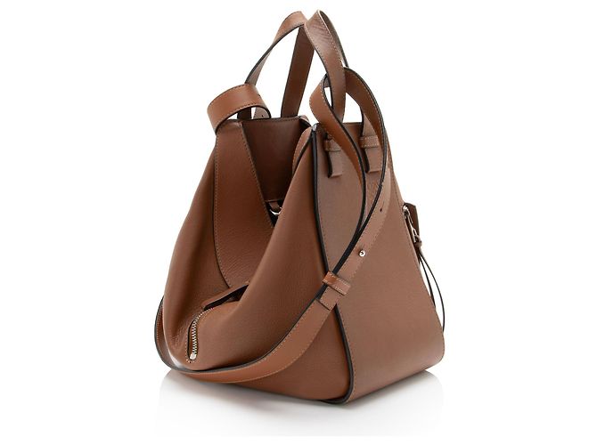 Borsa Hammock Compact in pelle di vitello Loewe Marrone - vista 2