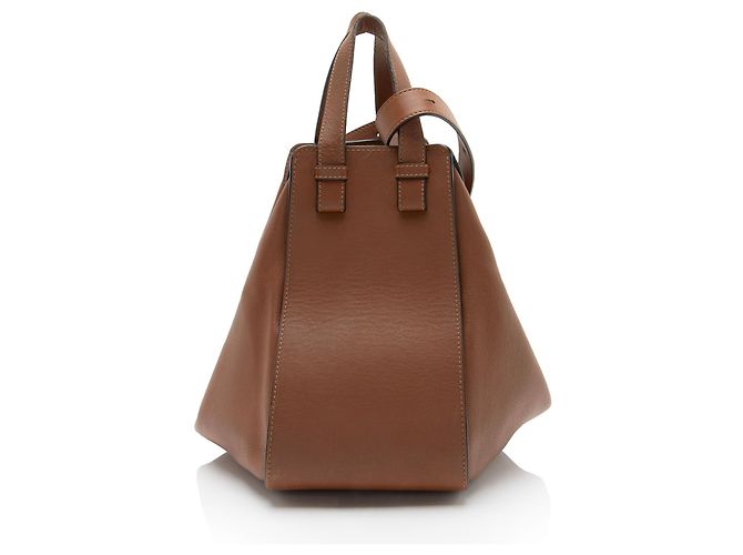 Borsa Hammock Compact in pelle di vitello Loewe Marrone - vista 3