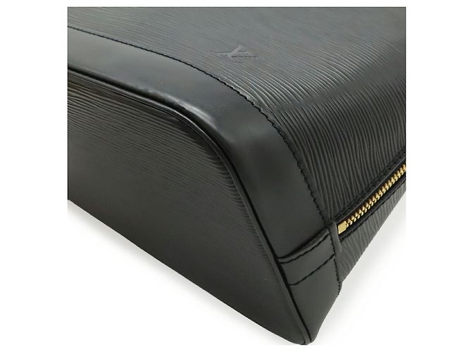 Borsa Louis Vuitton in pelle Epi Alma Nero - vista 3
