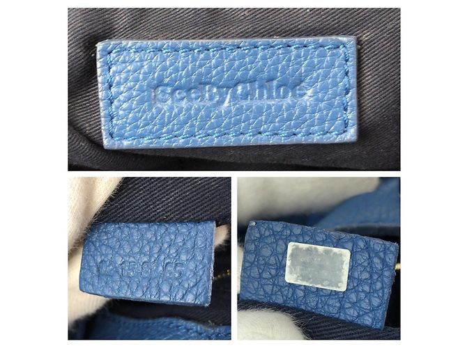 Chloé Bolso de mano 2way de cuero con doble borla Chloe Azul - vista 3