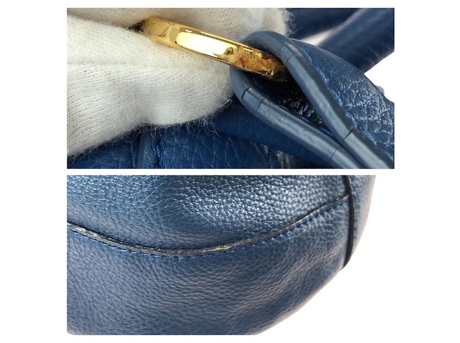 Chloé Bolso de mano 2way de cuero con doble borla Chloe Azul - vista 5