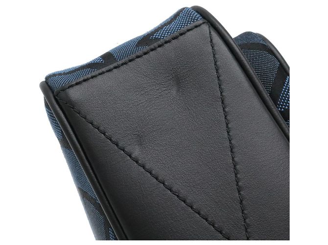 Borsa a tracolla Burberry Ormond Canvas Leather Crossbody Bag Blu - vista 4