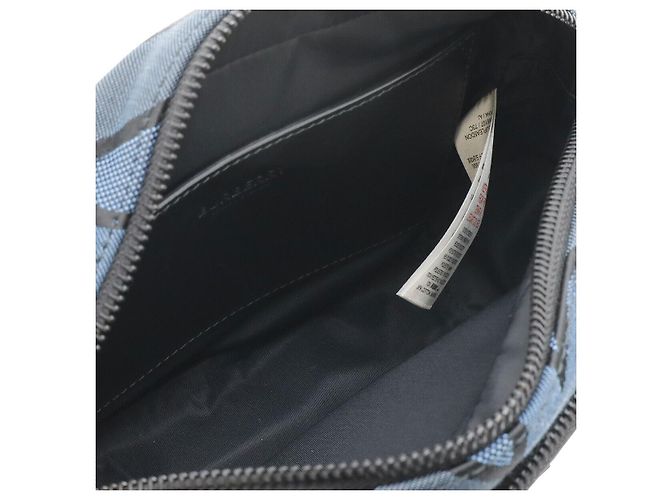 Borsa a tracolla Burberry Ormond Canvas Leather Crossbody Bag Blu - vista 7