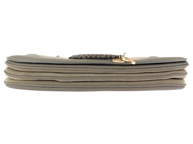 Chloé Borsa a tracolla in pelle Chloe Grigio - vista 10