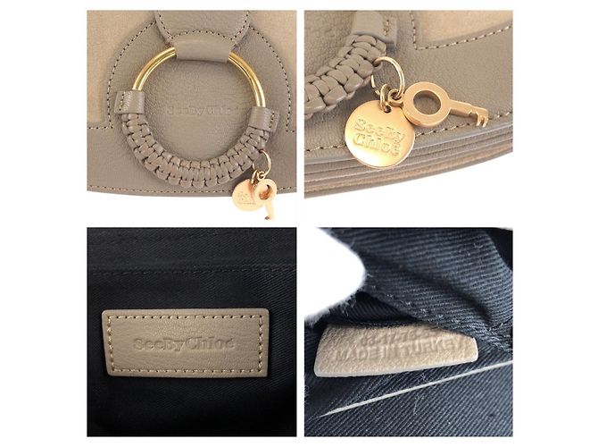 Chloé Borsa a tracolla in pelle Chloe Grigio - vista 4