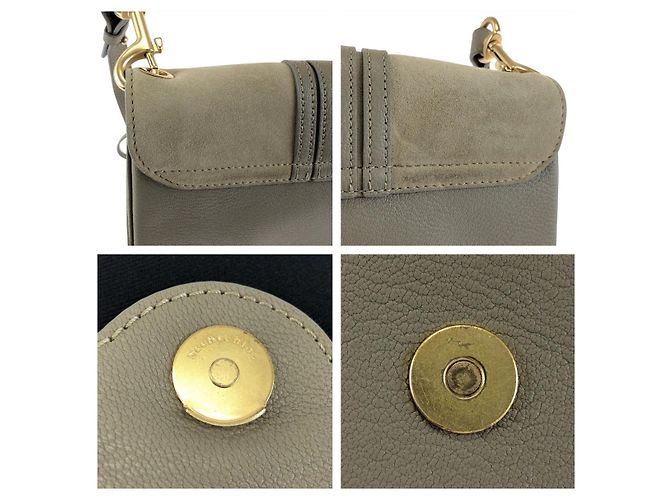 Chloé Borsa a tracolla in pelle Chloe Grigio - vista 5