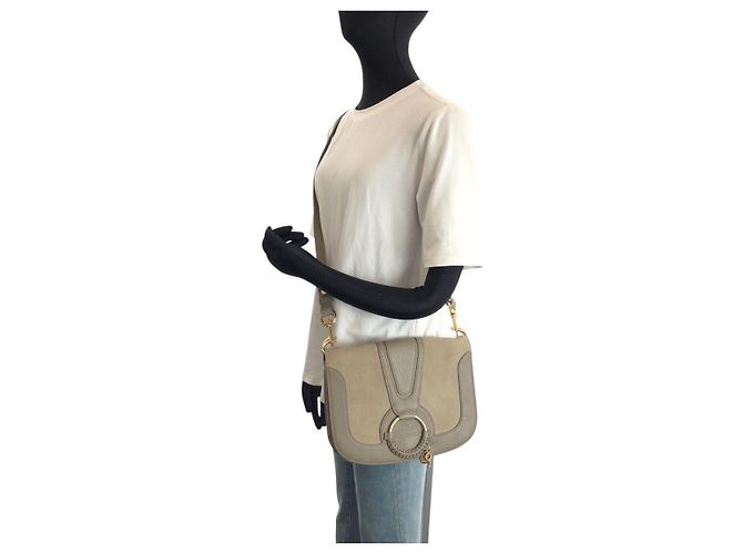 Chloé Borsa a tracolla in pelle Chloe Grigio - vista 6