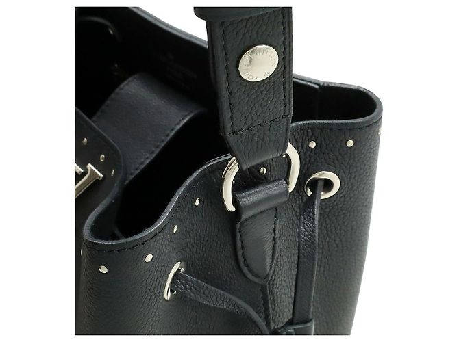 Bucket Borsa a tracolla a secchiello Louis Vuitton Lockme in pelle nera Nero - vista 5