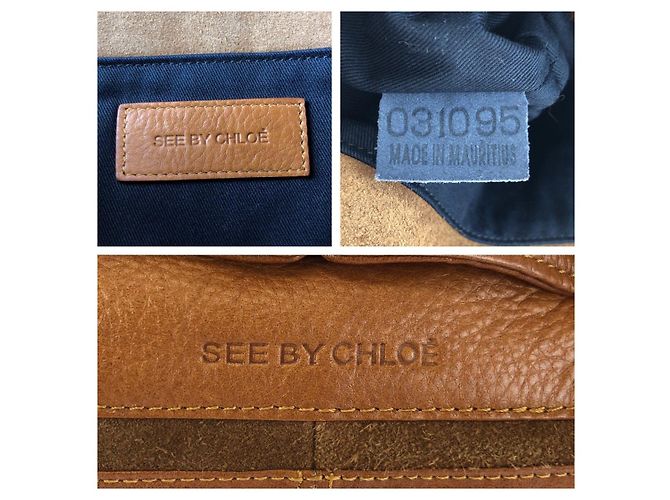 Chloé Borsa a tracolla in pelle Chloe Marrone - vista 4