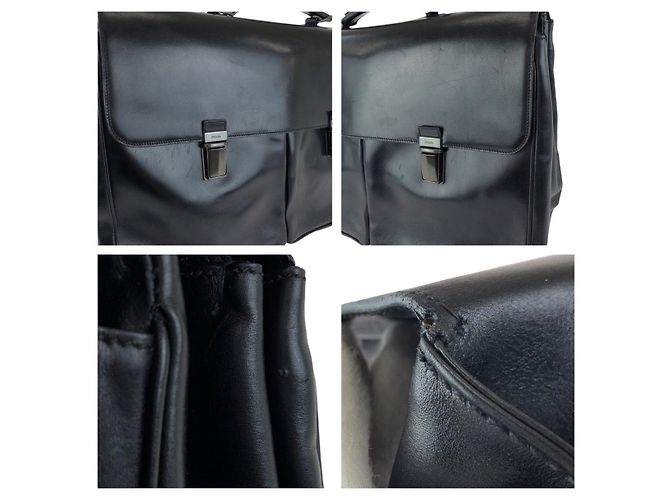Pasta de couro preta Prada Bolsa de negócios Preto - vista 5