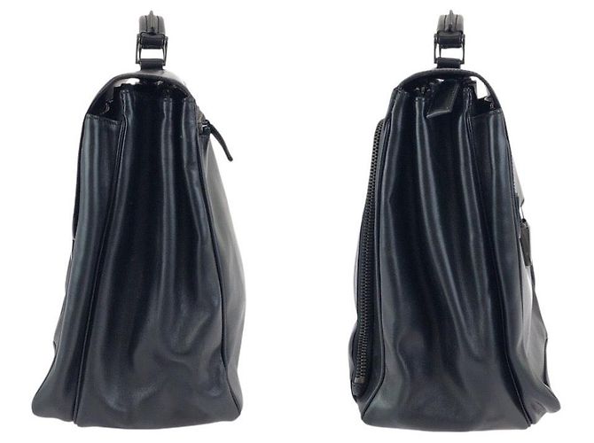 Pasta de couro preta Prada Bolsa de negócios Preto - vista 8