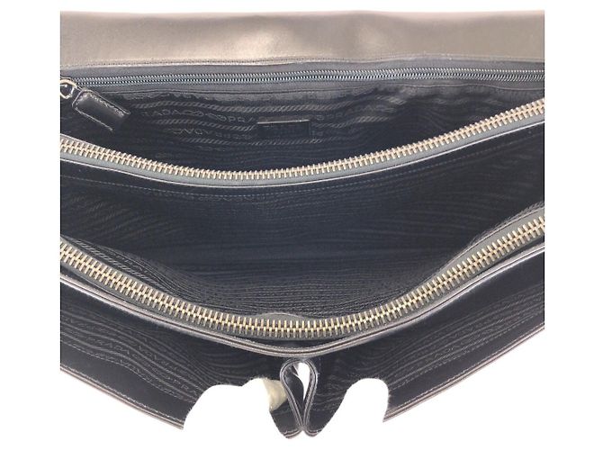 Pasta de couro preta Prada Bolsa de negócios Preto - vista 9