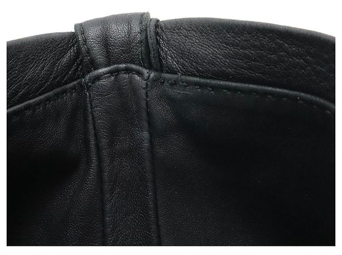 Hermès Borsa a tracolla in agnello nero Hermes - vista 9