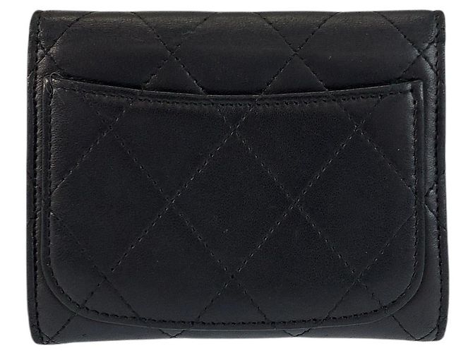 Monedero de cuero matelassé Chanel Negro - vista 2