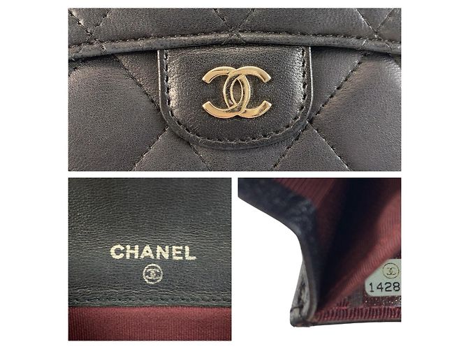 Monedero de cuero matelassé Chanel Negro - vista 3
