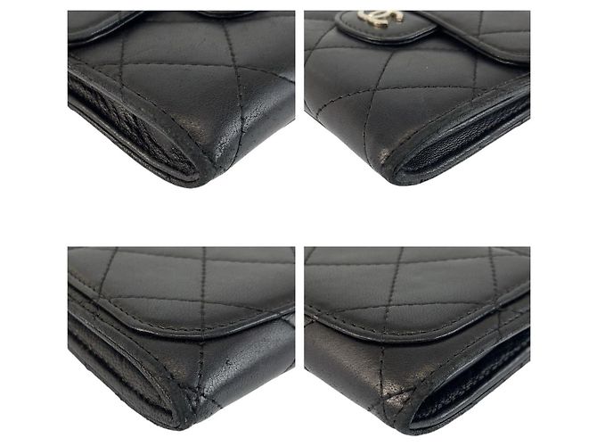 Monedero de cuero matelassé Chanel Negro - vista 7