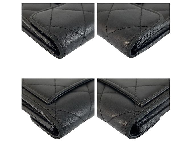 Monedero de cuero matelassé Chanel Negro - vista 8