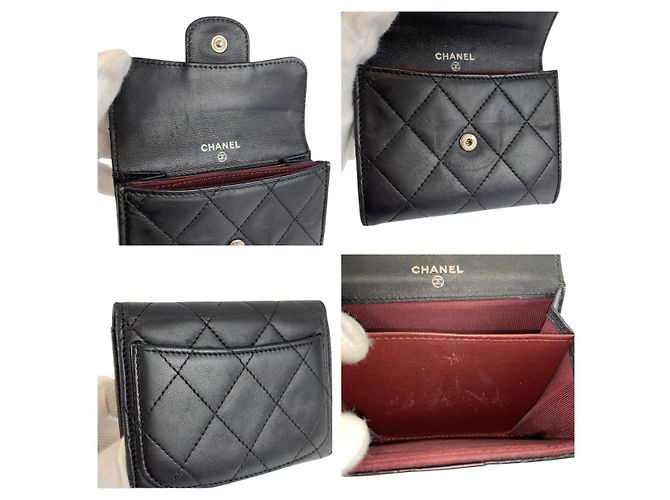 Monedero de cuero matelassé Chanel Negro - vista 9