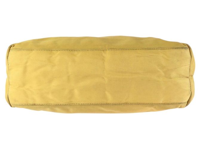 Prada Nylon Tessuto Triangle Logo Tote Gelb - Ansicht 10