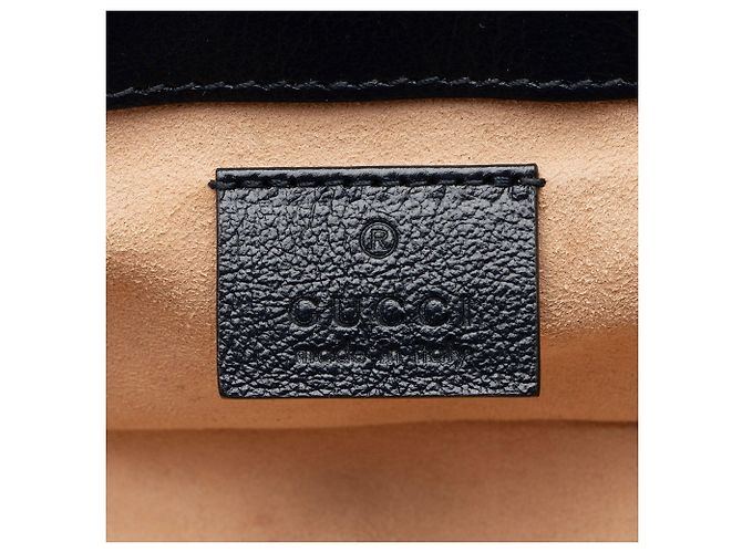 Bolso Mini Matelassé GG Canvas GG Marmont de Gucci Negro - vista 8