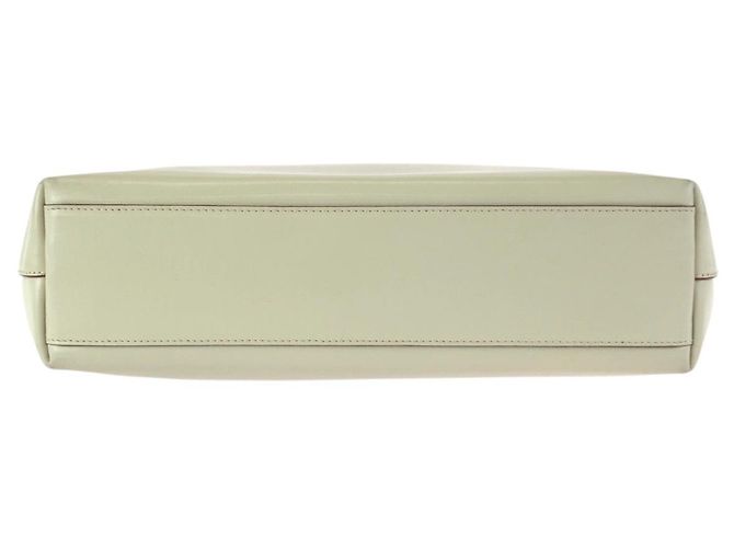 Prada Leder Logo Schulter Tote Tasche Braun Beige - Ansicht 10