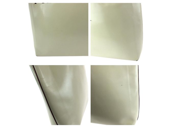 Prada Leder Logo Schulter Tote Tasche Braun Beige - Ansicht 5