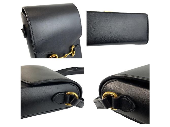 Borsa a tracolla Gucci in pelle Horsebit Nero - vista 6