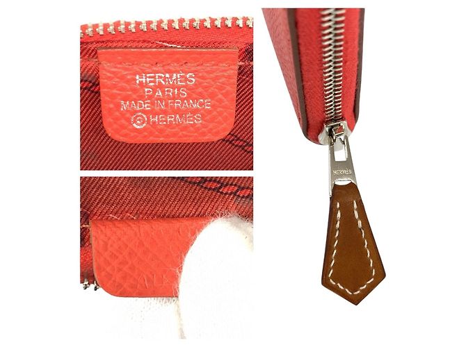 Hermès Hermes Azap Compact Mini Silk Seiden-Kleingeldbeutel Silber Metallisch - Ansicht 3
