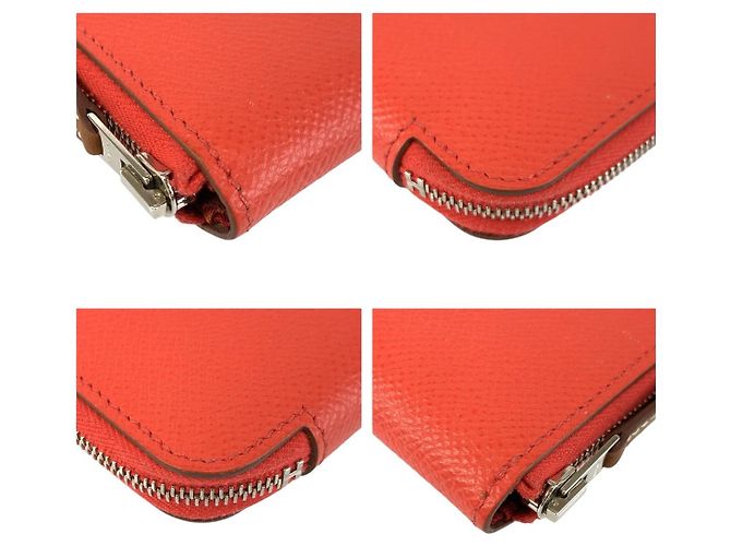 Hermès Hermes Azap Compact Mini Silk Seiden-Kleingeldbeutel Silber Metallisch - Ansicht 4