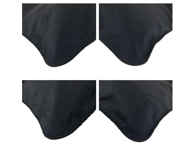 Borsa a tracolla in nylon Prada Tessuto con logo triangolo Nero - vista 3