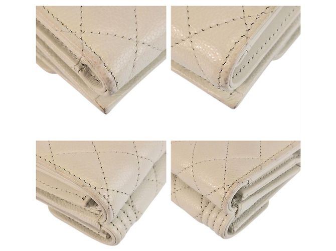 Cartera compacta de piel Boy de Chanel Blanco - vista 3