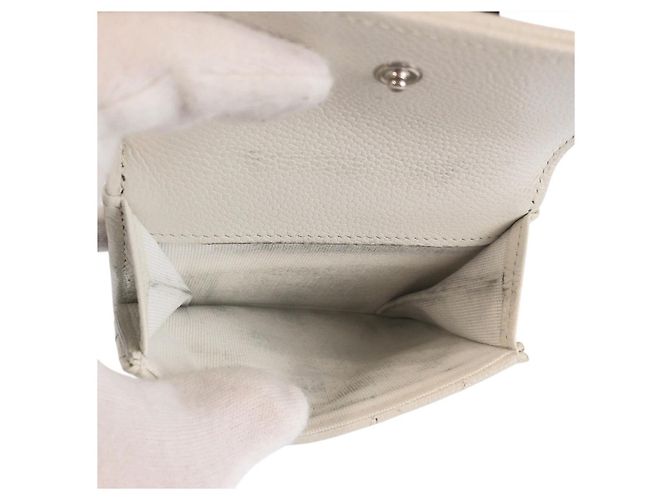 Cartera compacta de piel Boy de Chanel Blanco - vista 8