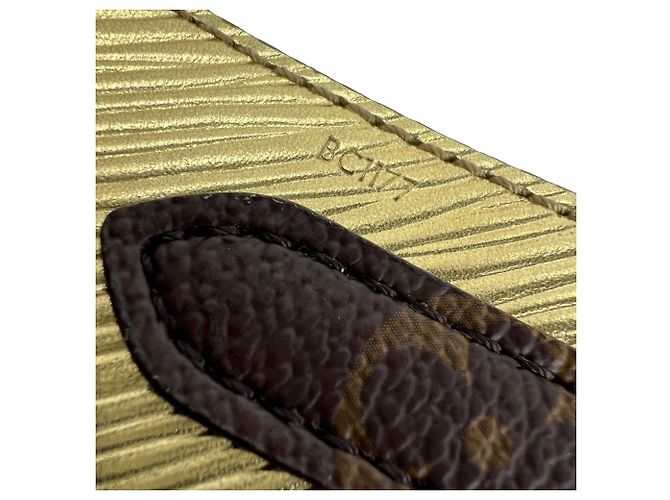 Tracolla Louis Vuitton Bandouliere Reversible Monogram Gold Epi Leather Brown Marrone - vista 4
