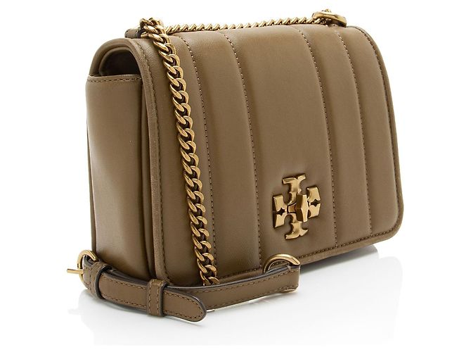 Borsa a tracolla Tory Burch Kira in pelle con catena Verde - vista 2