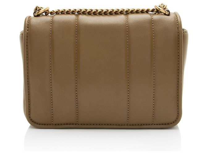 Borsa a tracolla Tory Burch Kira in pelle con catena Verde - vista 3