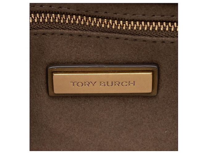Borsa a tracolla Tory Burch Kira in pelle con catena Verde - vista 7