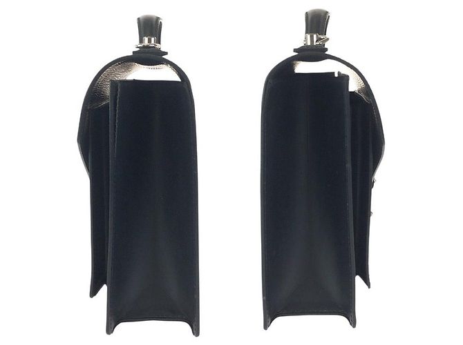 Borsa Louis Vuitton in pelle Epi Monceau Nero - vista 8