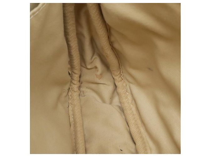 Borsa a Spalla Louis Vuitton Monogram Mini Lin Saumur 30 Marrone Beige - vista 8