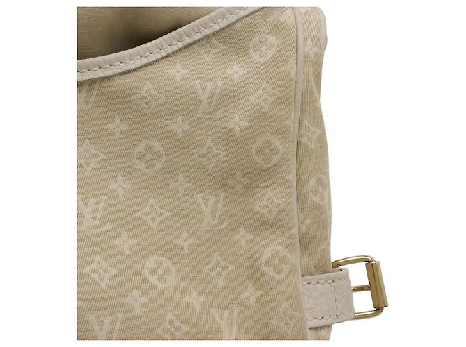 Borsa a Spalla Louis Vuitton Monogram Mini Lin Saumur 30 Marrone Beige - vista 9