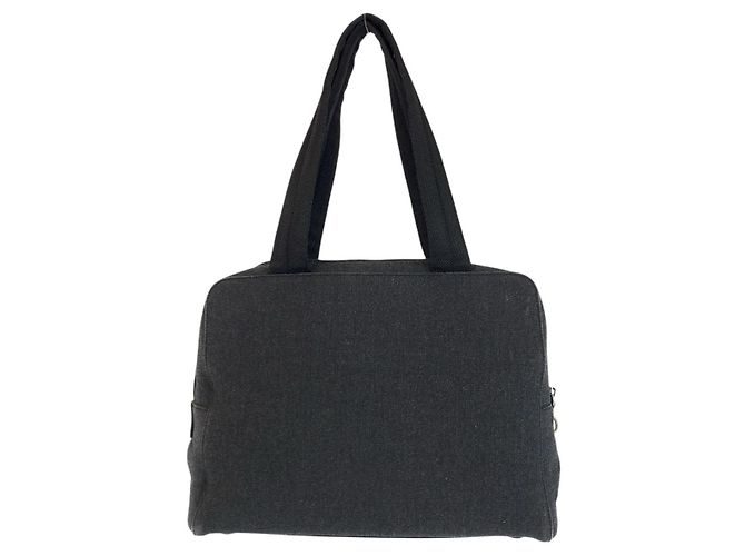 Borsa Tote in tela Prada Grigio - vista 2