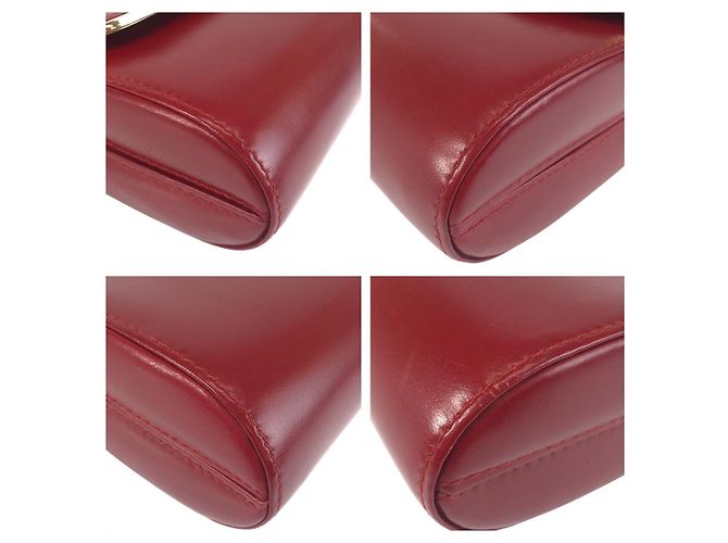 Bolsa de Ombro Gucci Vintage Leather Chain Vermelho - vista 3