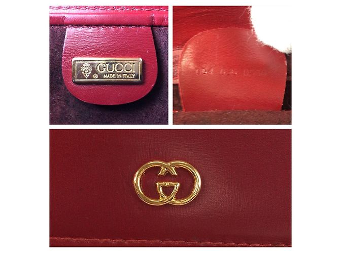Bolsa de Ombro Gucci Vintage Leather Chain Vermelho - vista 4