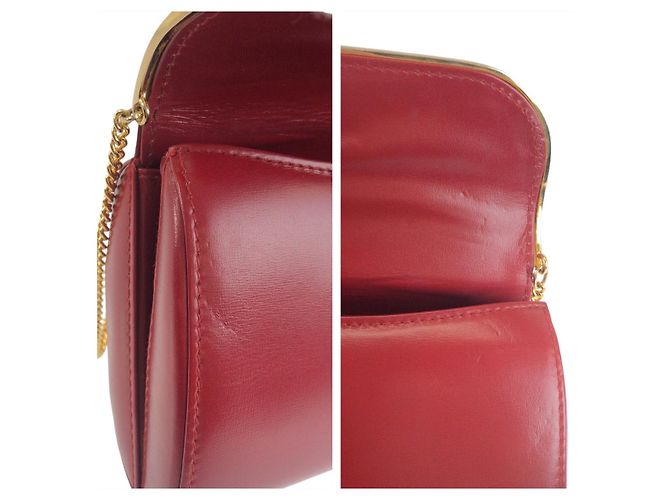 Bolsa de Ombro Gucci Vintage Leather Chain Vermelho - vista 5