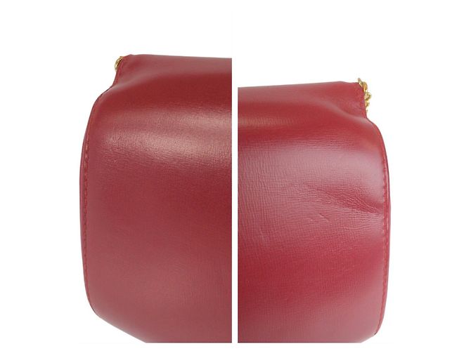 Bolsa de Ombro Gucci Vintage Leather Chain Vermelho - vista 6